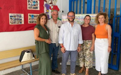 Visita de las autoridades al Campamento Municipal de Castellar de la Frontera